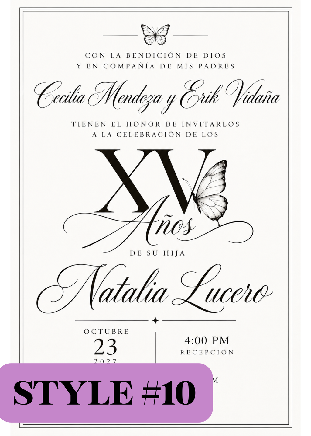 Butterfly Laser-Cut Invitations