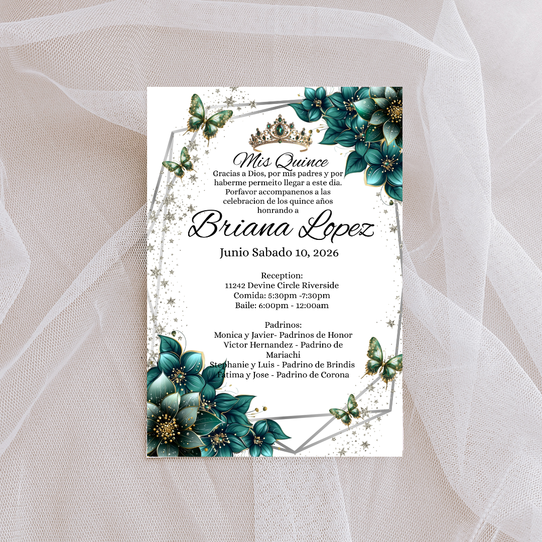 Green Quince Digital Invites