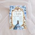 Light Blue Cardstock Invite