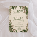 Green Babyshower Digital Invite