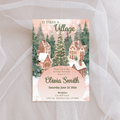Pink "It Takes A Village" Baby Shower Digital Invite