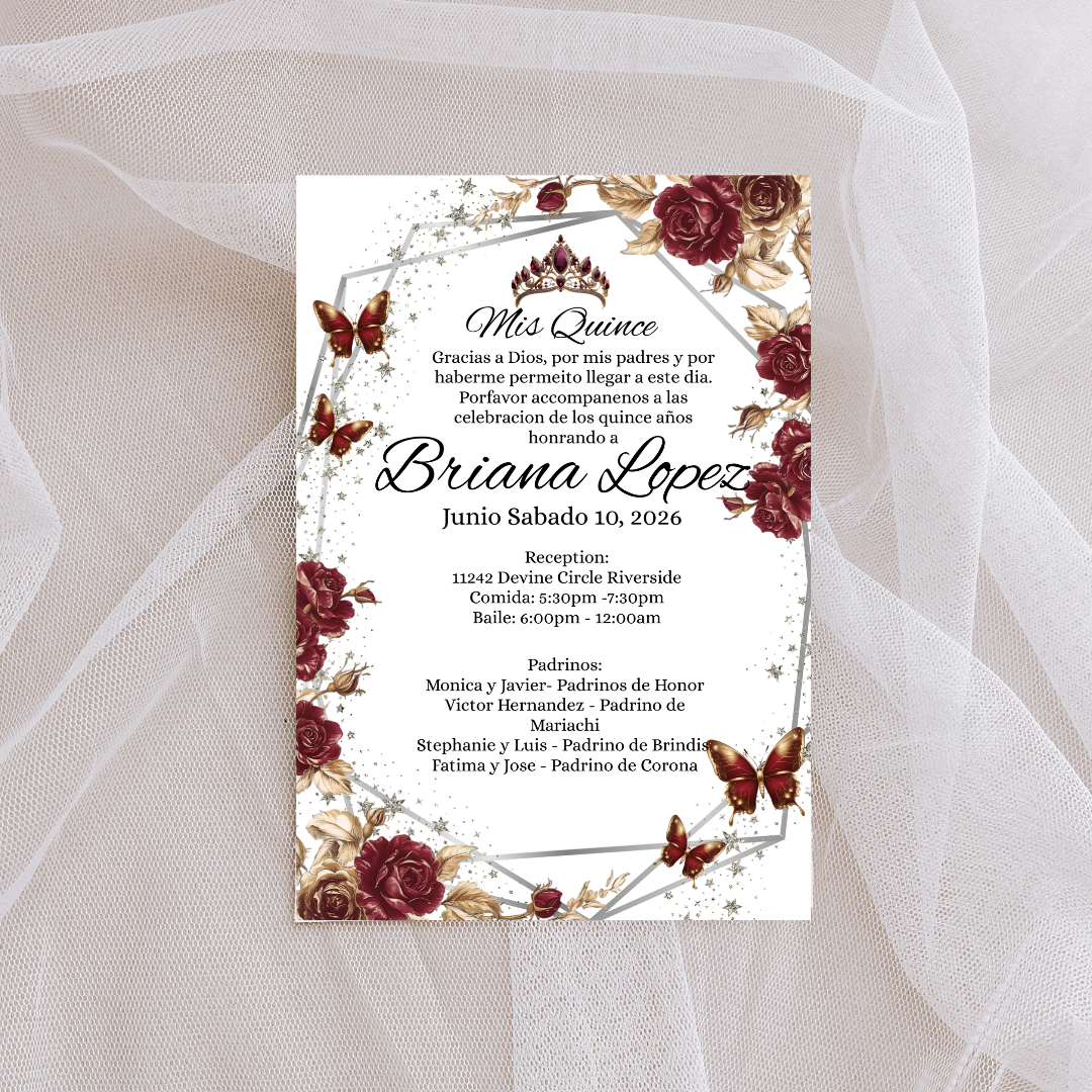 Red Quince Digital Invites