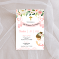 Editable First Communion Invitation for Girl | Spanish Primera Comunión Digital Invite