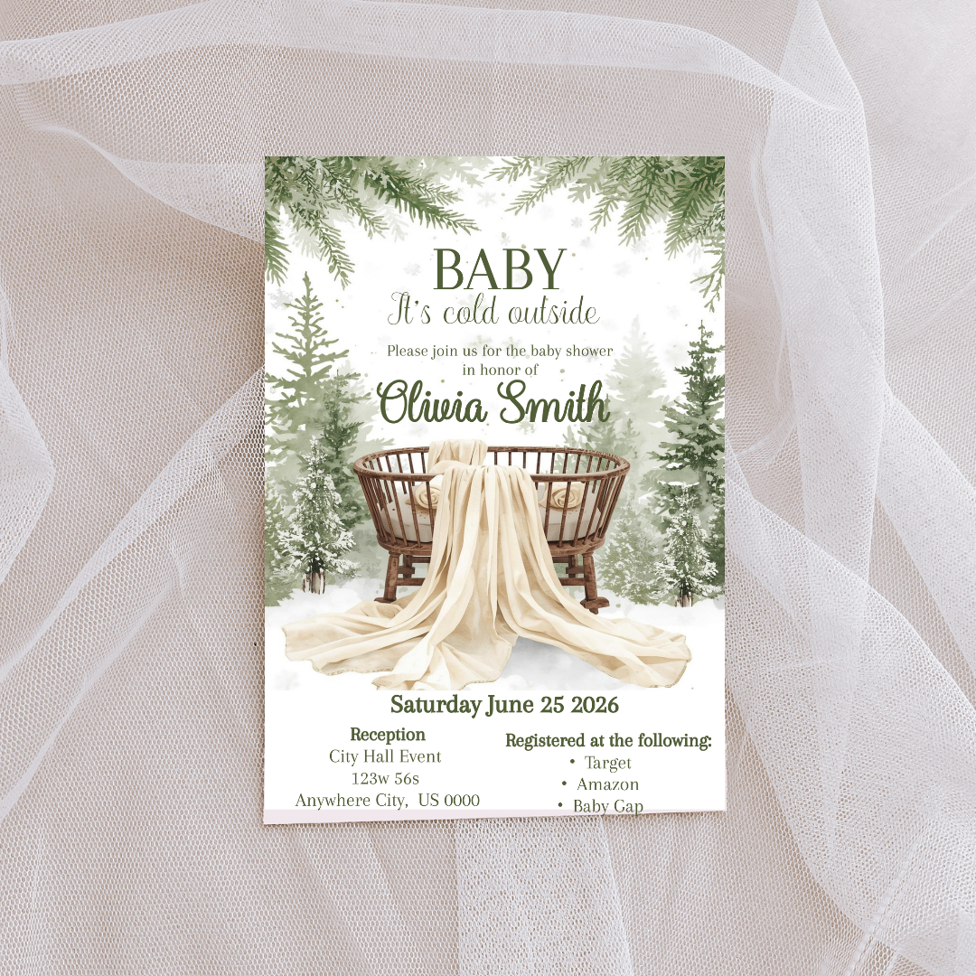 Baby its COLD OUTSIDE Digital Invite