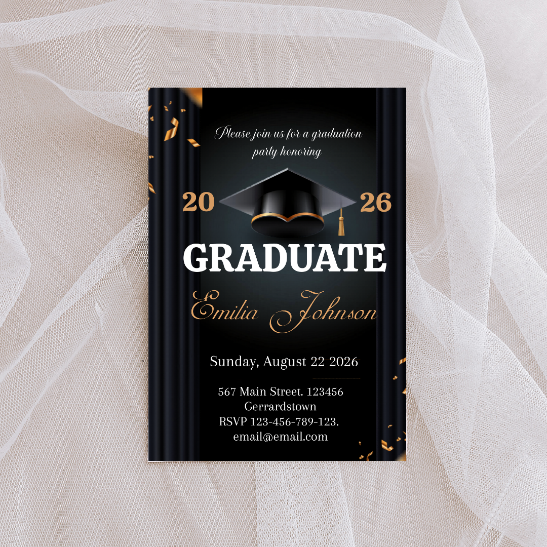 Graduation Cardstock Invite