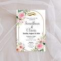 Floral Cardstock Invites