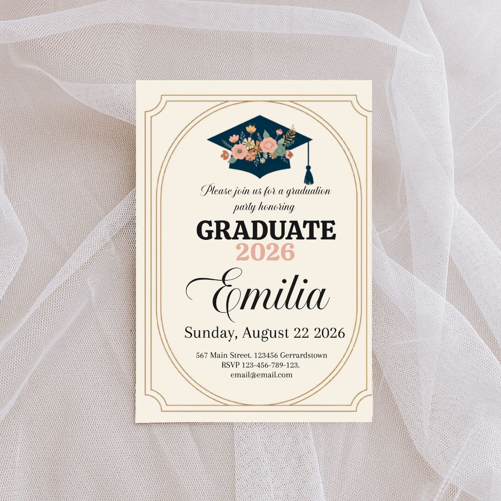 Girl Graduate Invite