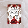 Red Western Quince Cardstock Invites