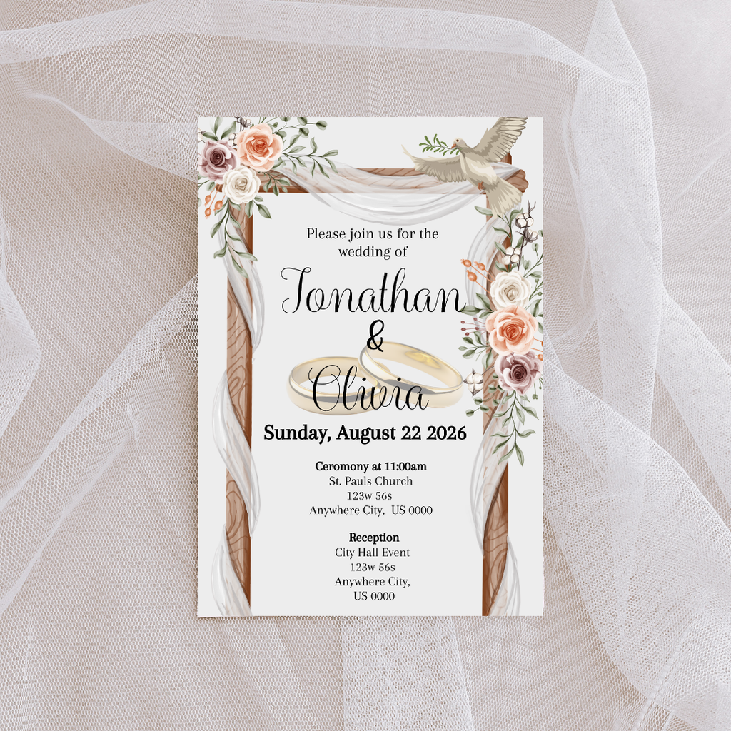 Wedding Cardstock Invite