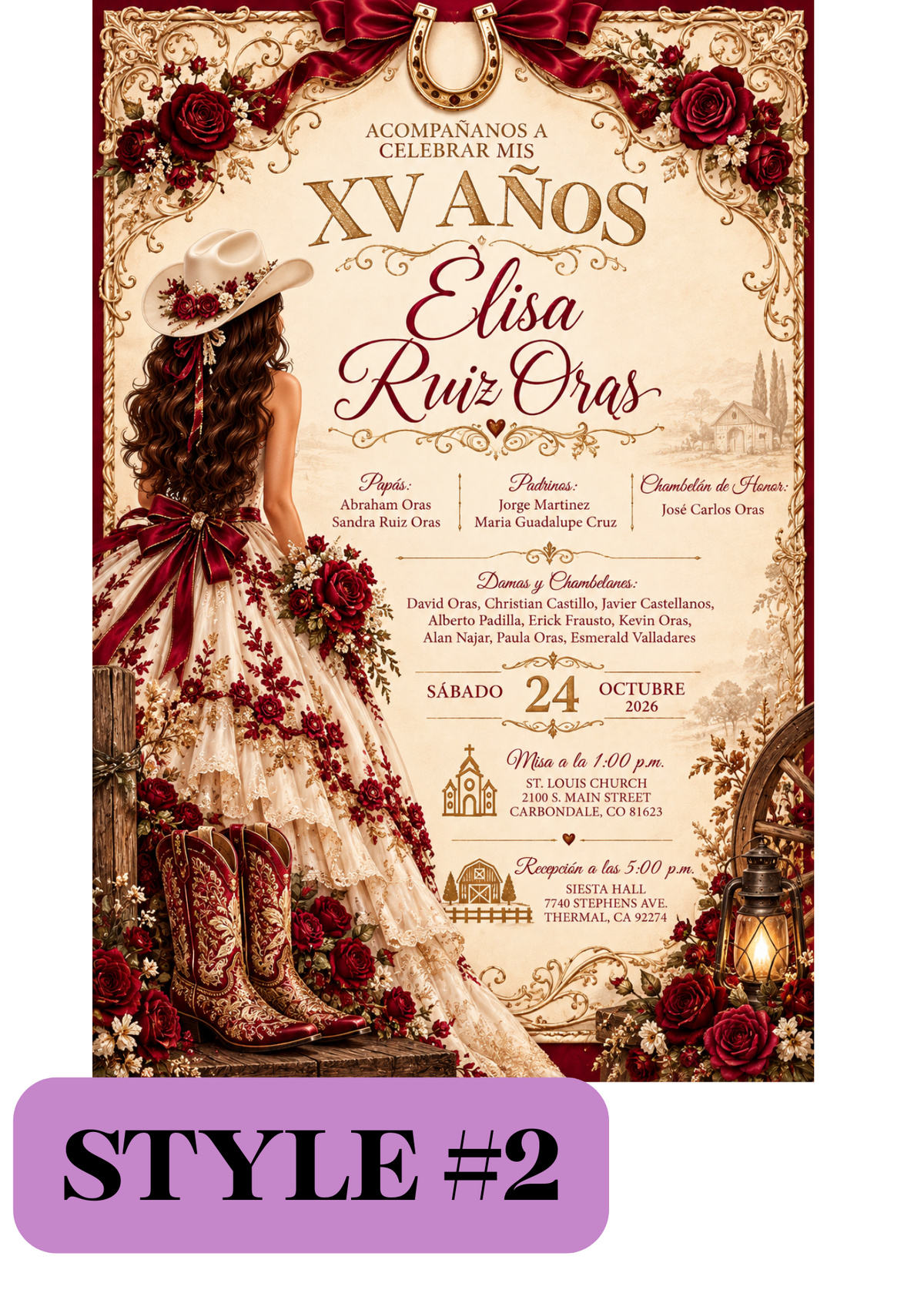 Western Laser-Cut Invitations