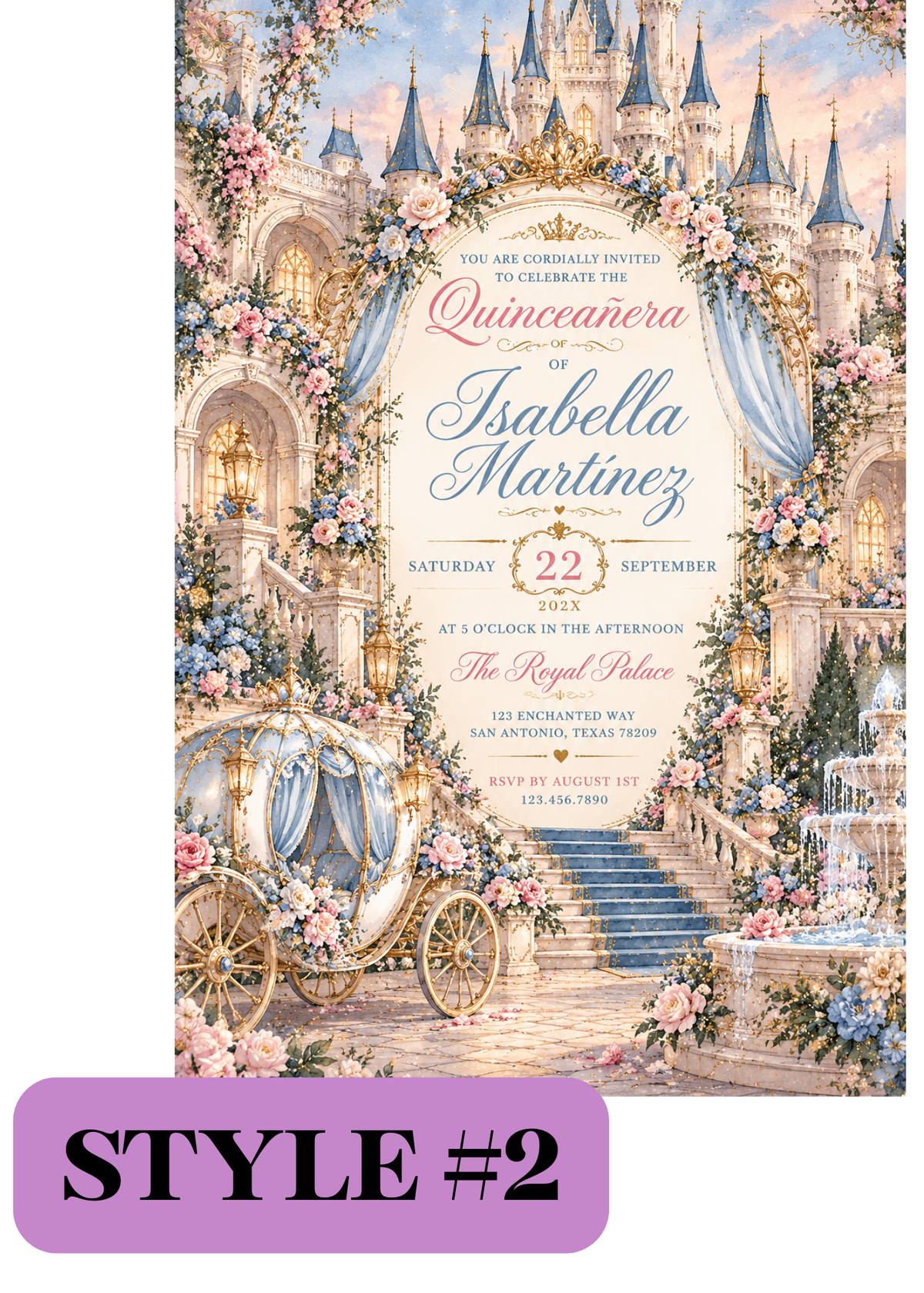 Cinderella Laser-Cut Invitations