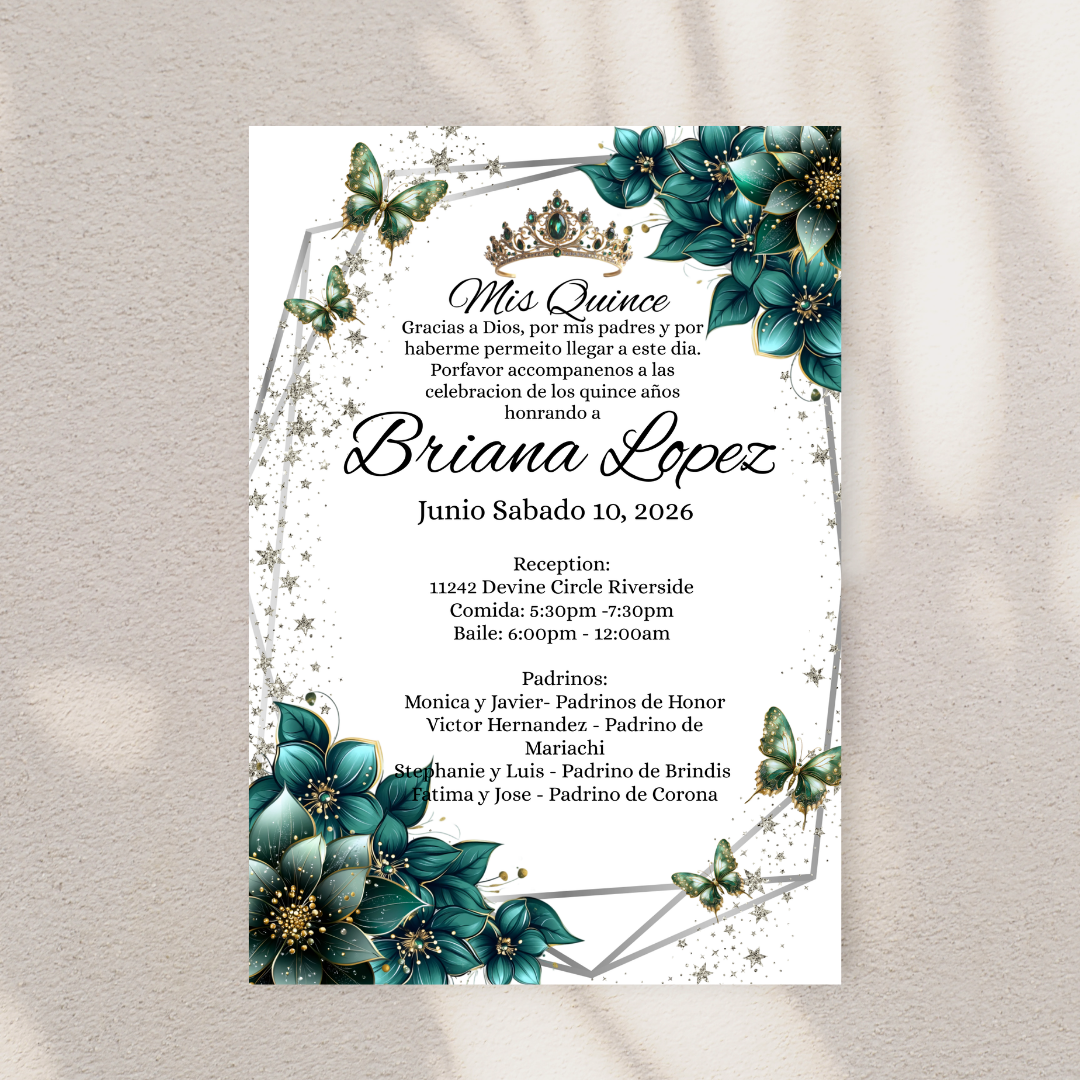 Green Quince Digital Invites