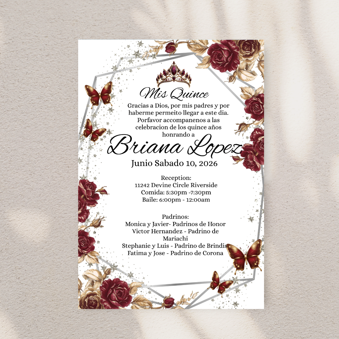 Red Quince Digital Invites