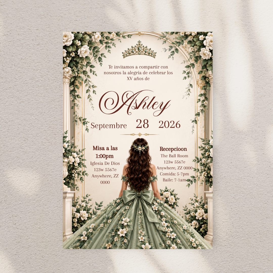 Green Quince Invite