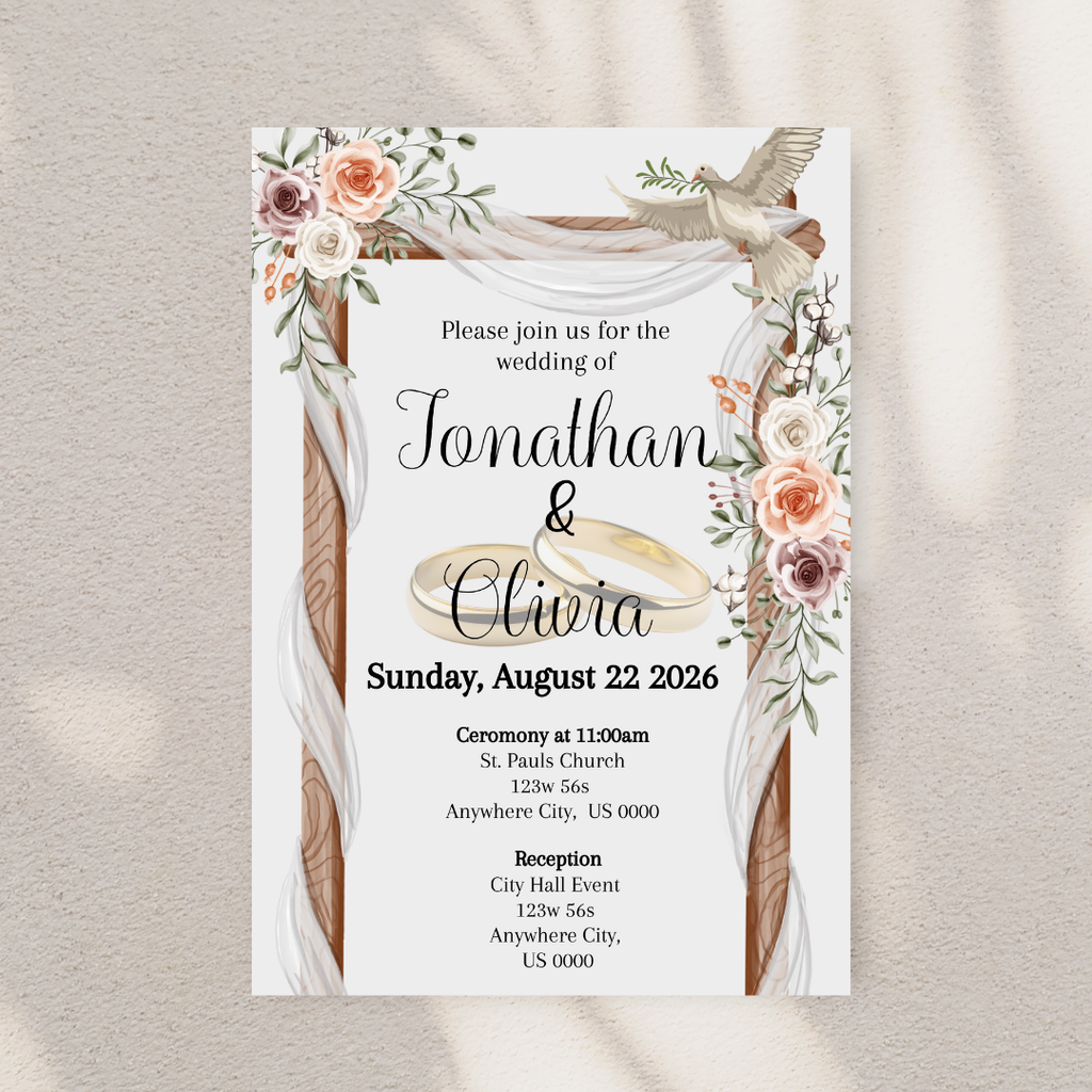 Wedding Cardstock Invite