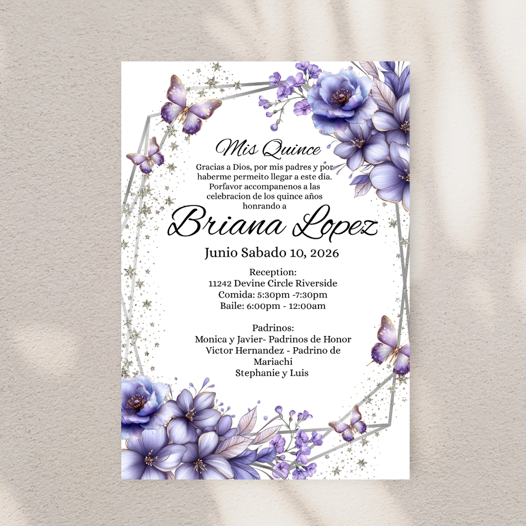 Purple Quince Digital Invites