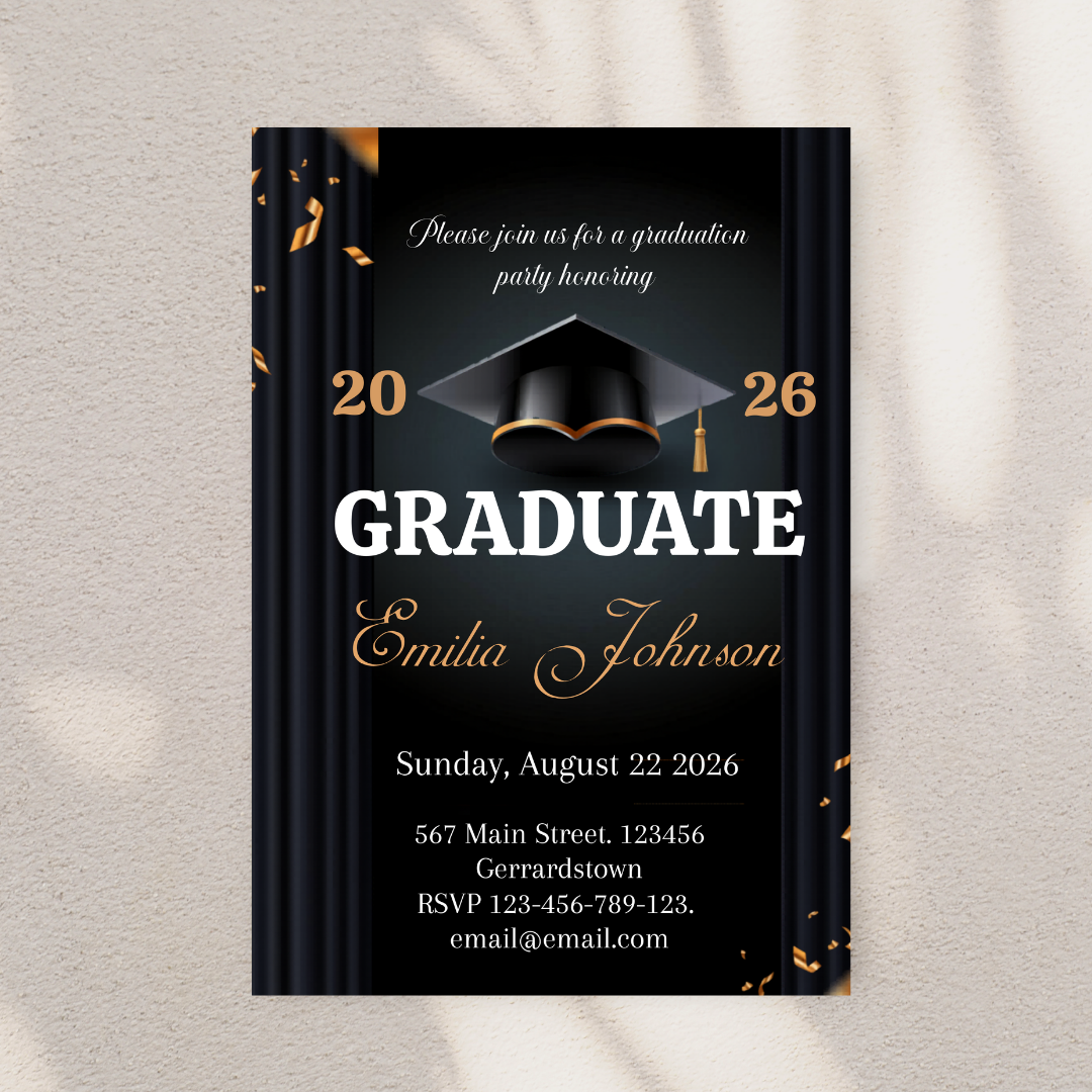 Graduation Cardstock Invite