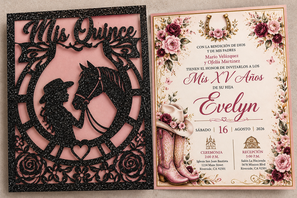 Western Laser-Cut Invitations