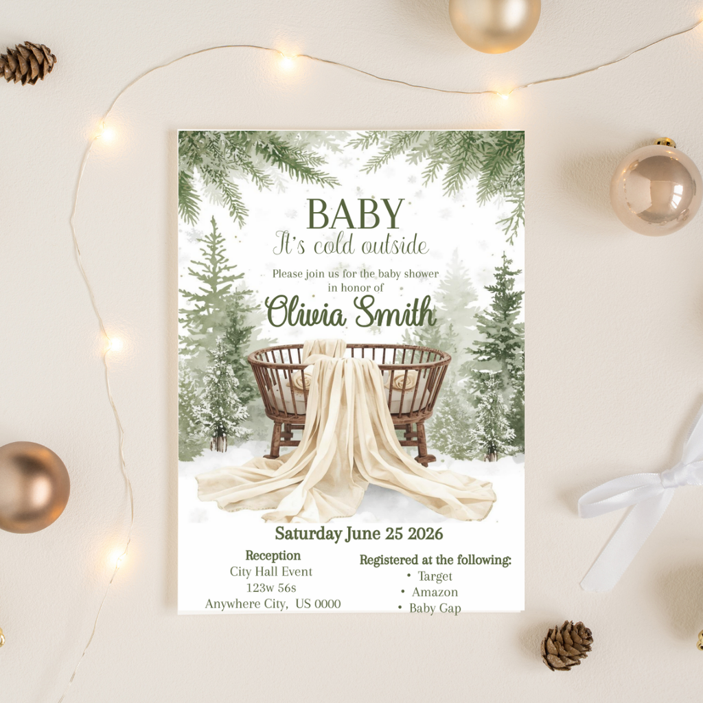 Baby its COLD OUTSIDE Digital Invite