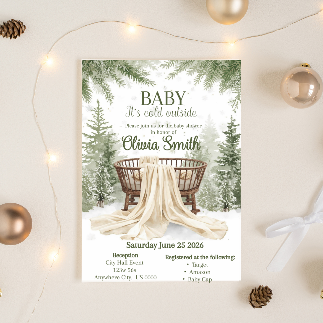 Baby its COLD OUTSIDE Digital Invite