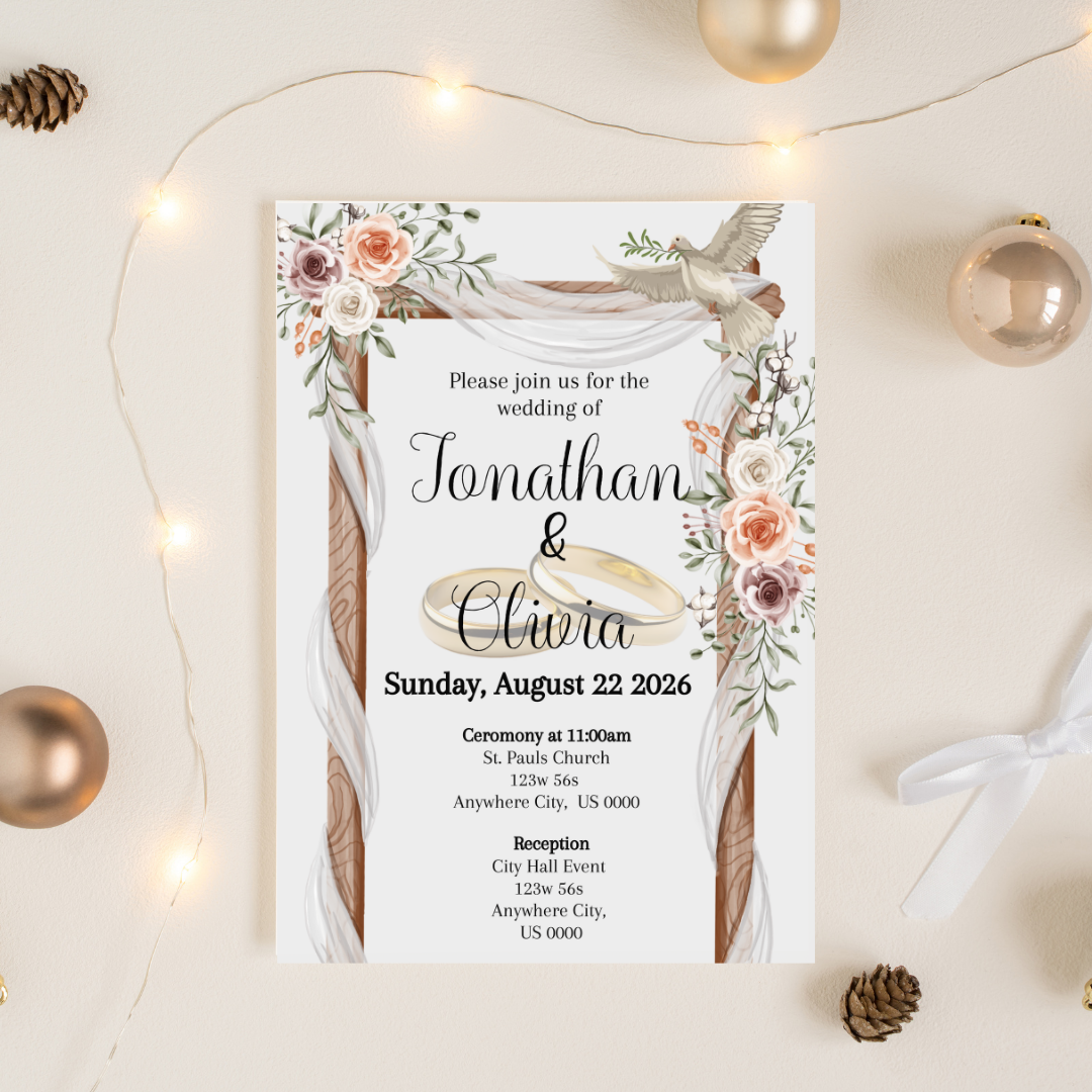 Wedding Cardstock Invite