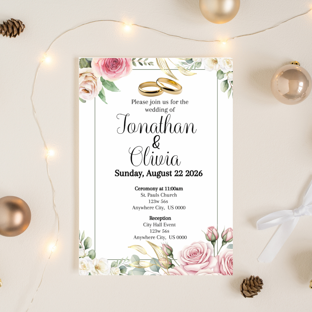 Floral Wedding Digital Invites