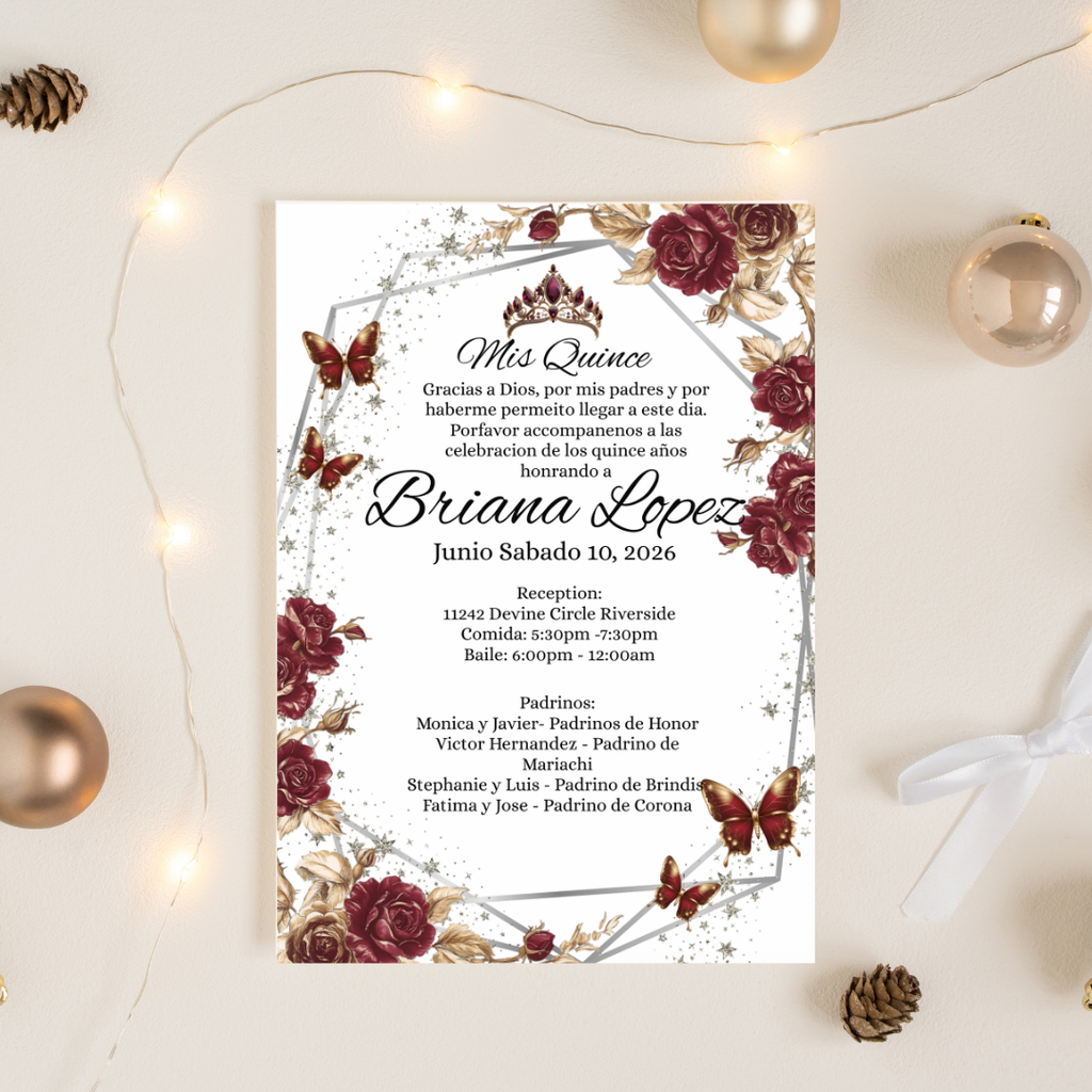 Red Quince Digital Invites