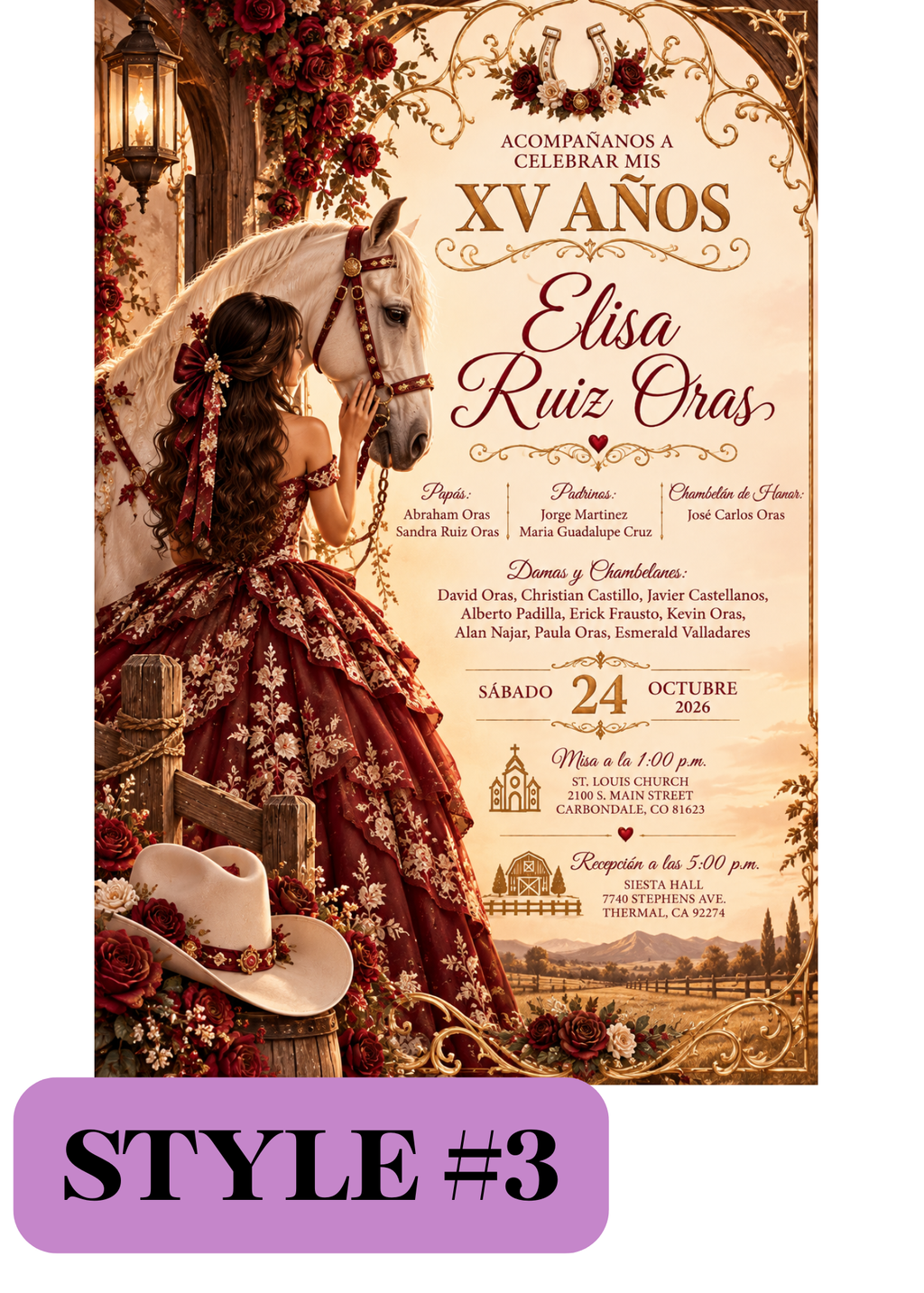 Western Laser-Cut Invitations