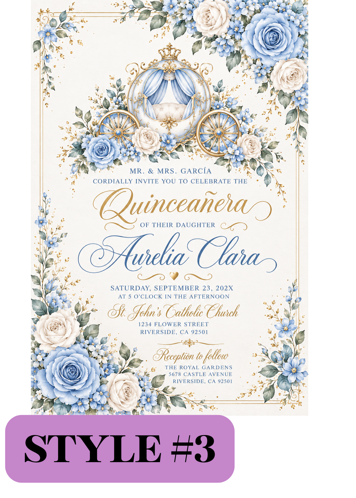 Cinderella Laser-Cut Invitations