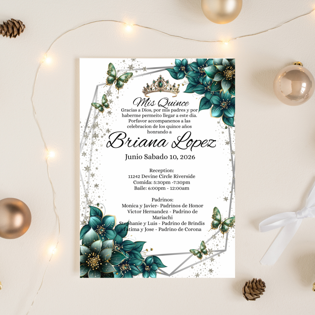 Green Quince Cardstock Invites