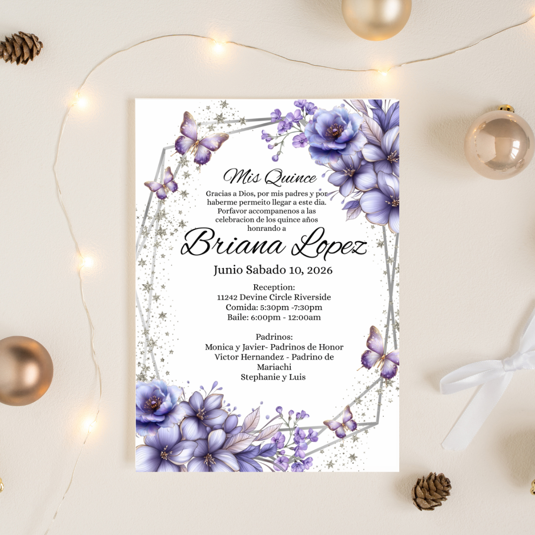 Purple Quince Digital Invites