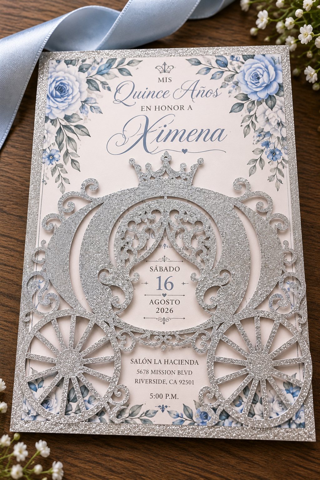 Cinderella Laser-Cut Invitations