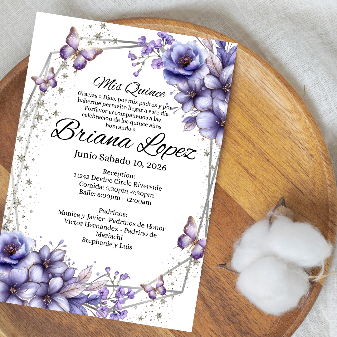 Purple Quince Digital Invites