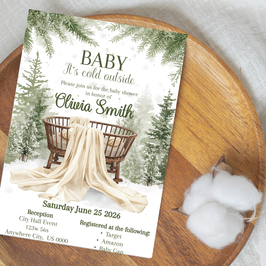 Baby its COLD OUTSIDE Digital Invite