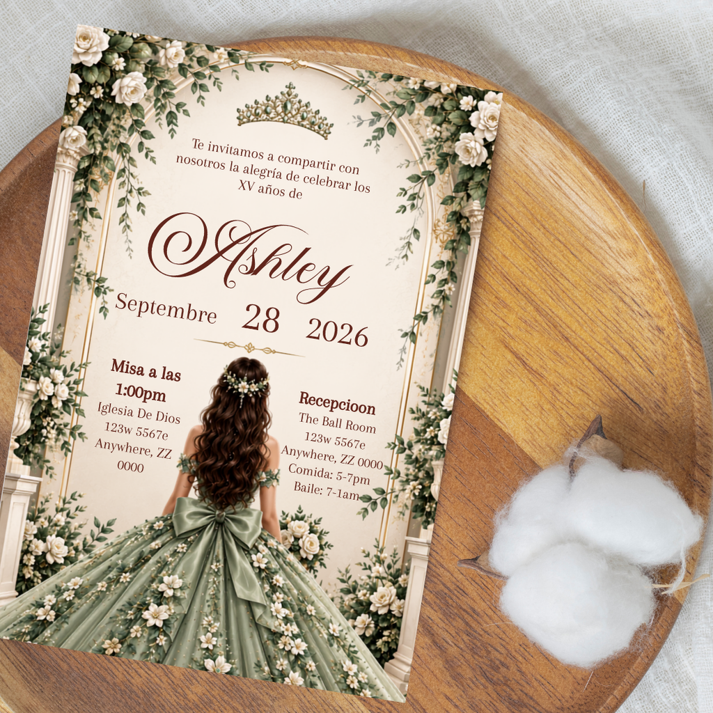 Green Quince Invite