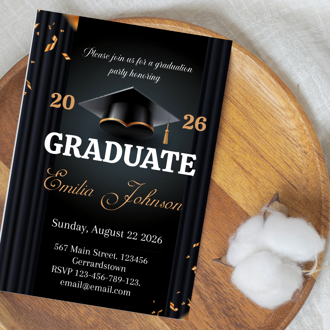Graduation Cardstock Invite