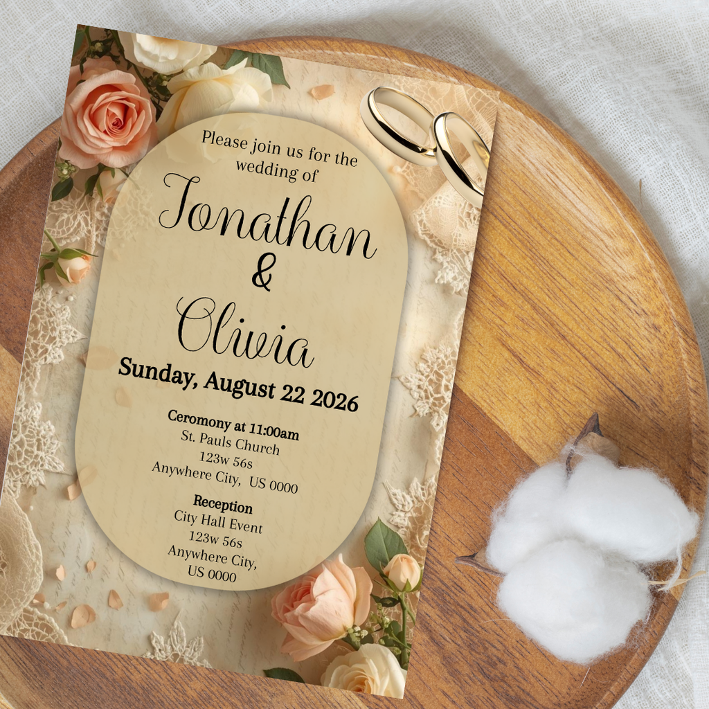 Brown Wedding Digital Invite