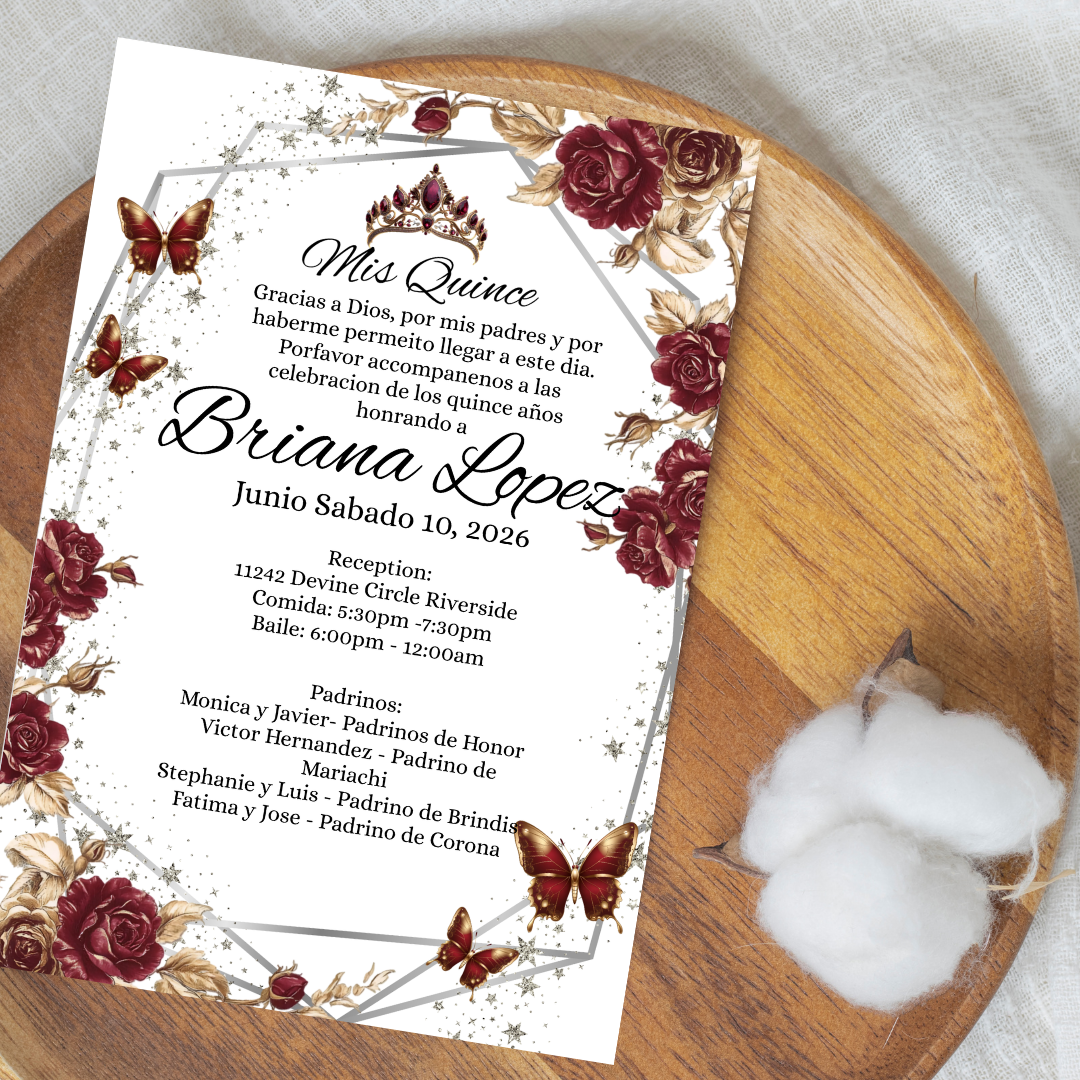 Red Quince Digital Invites