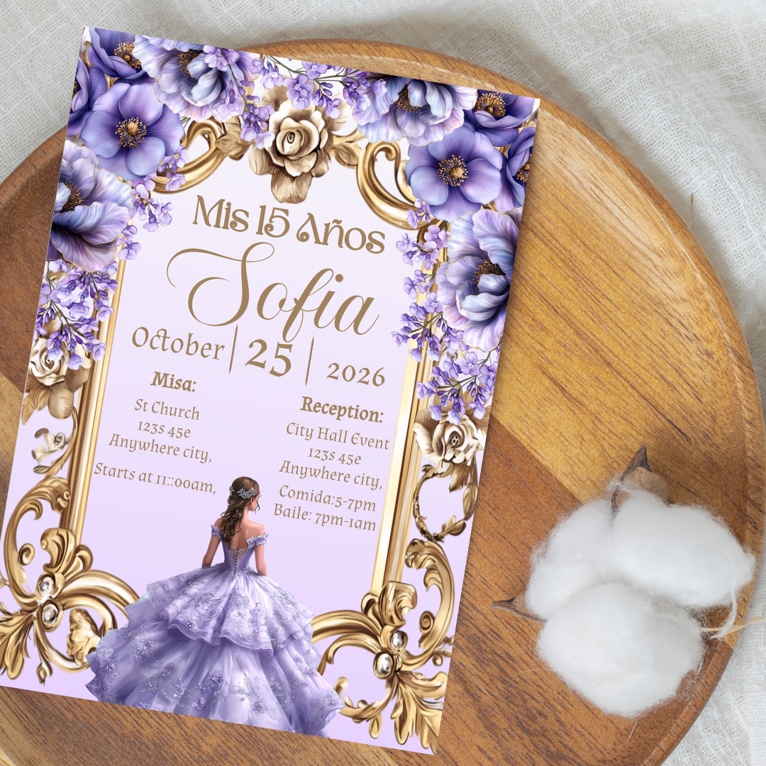Purple Quince Digital Invite