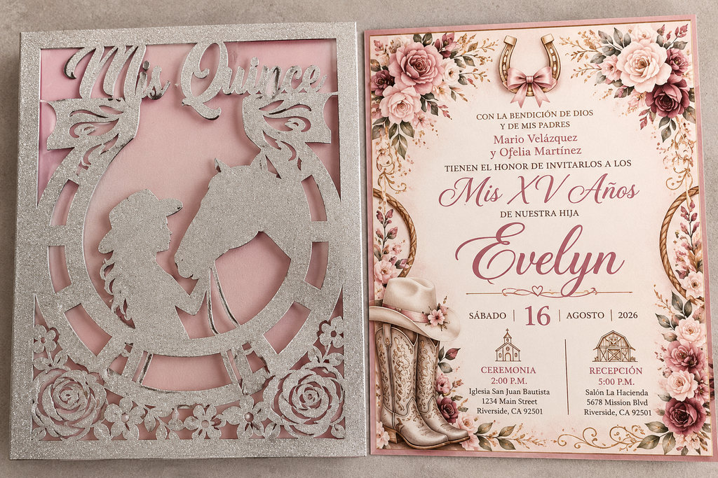 Western Laser-Cut Invitations