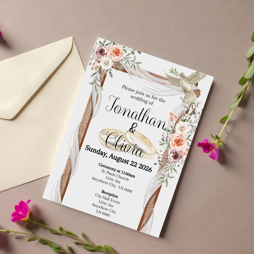 Wedding Cardstock Invite