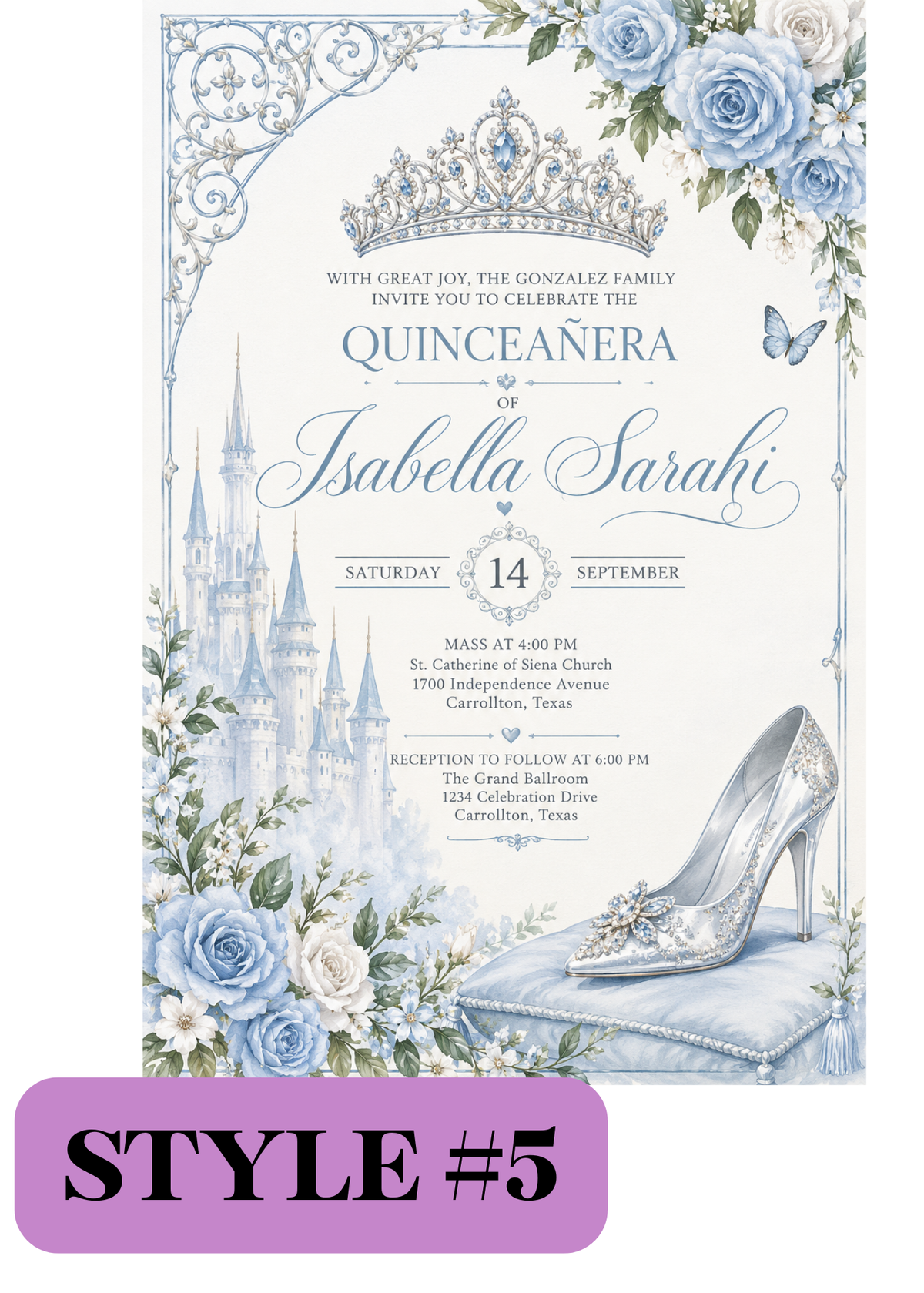 Cinderella Laser-Cut Invitations