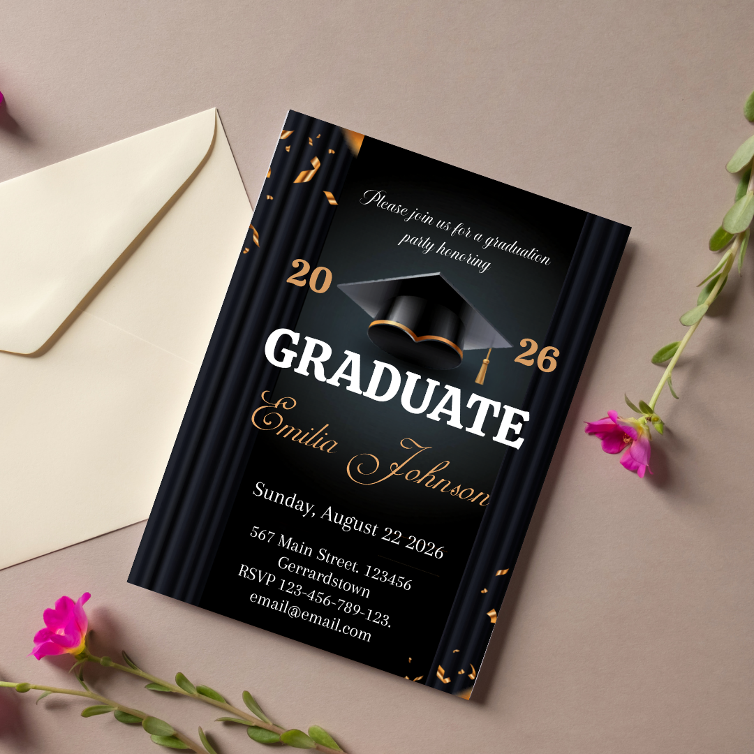 Graduation Cardstock Invite