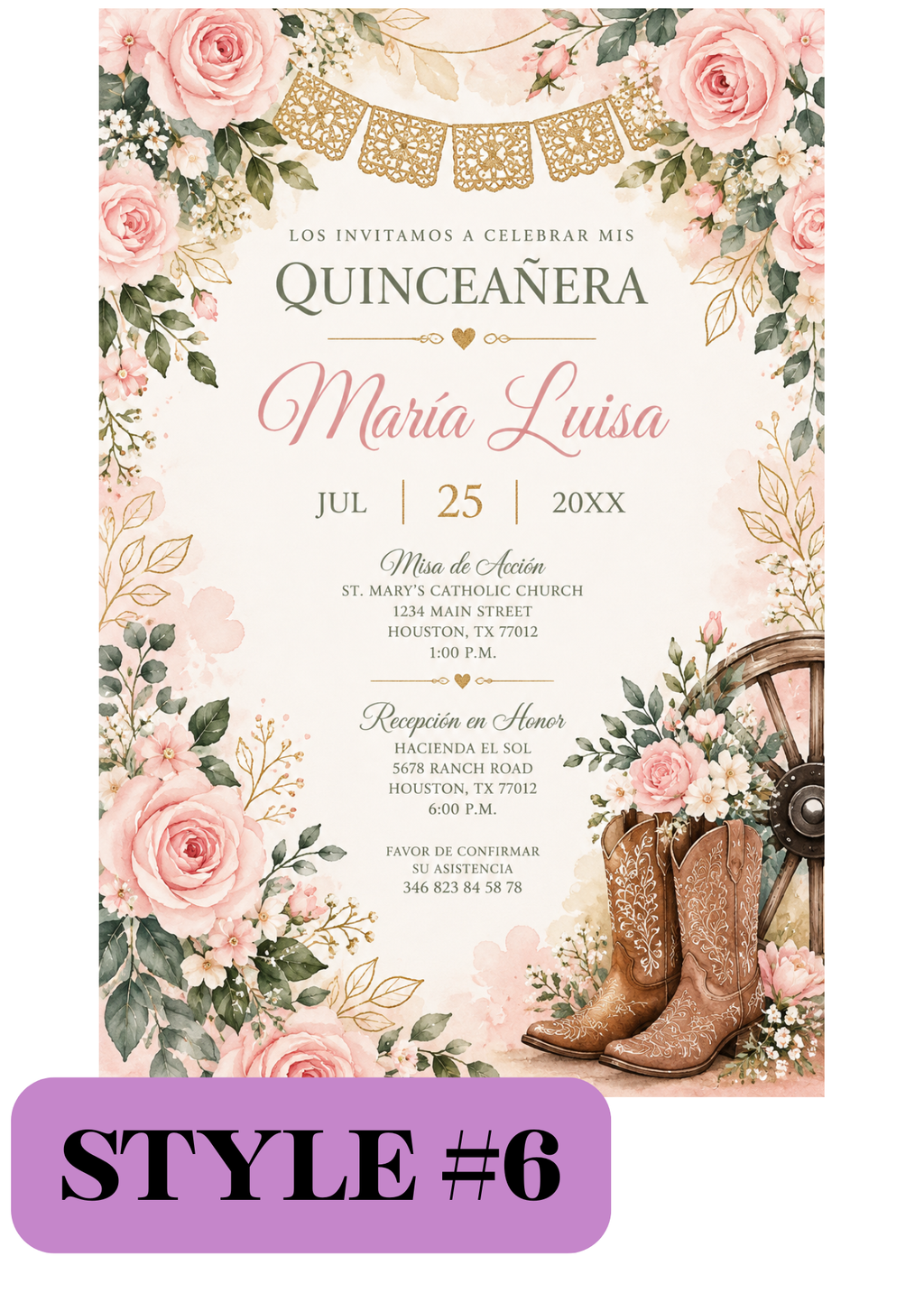 Western Laser-Cut Invitations