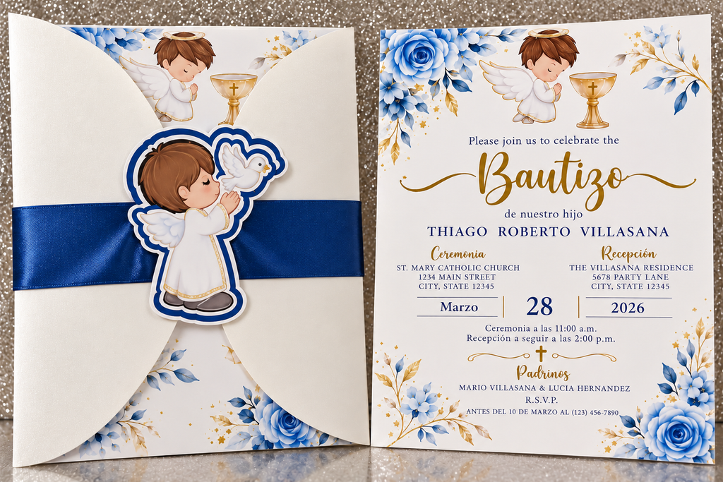 Bautizo Laser-Cut Invitations