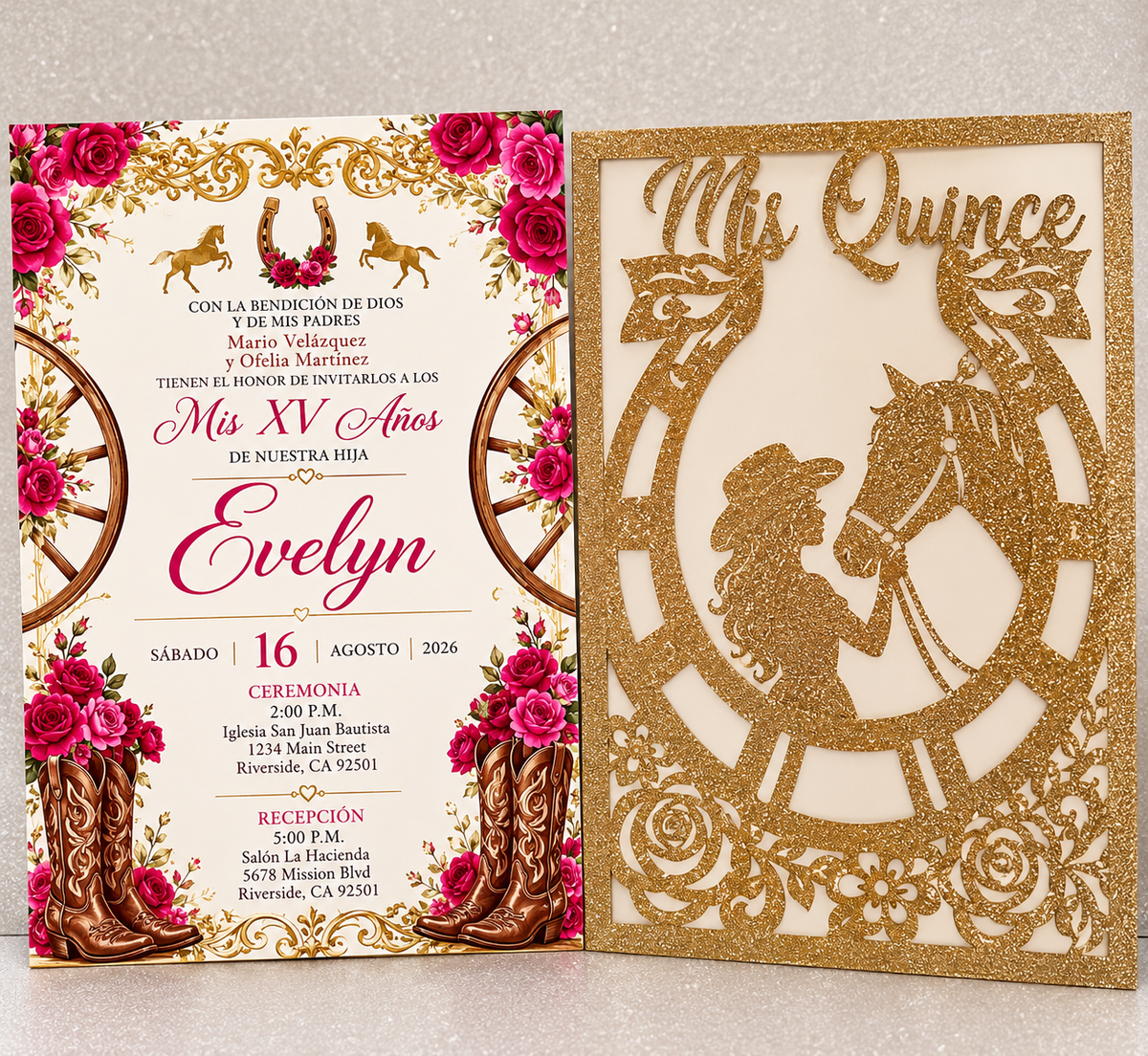 Western Laser-Cut Invitations