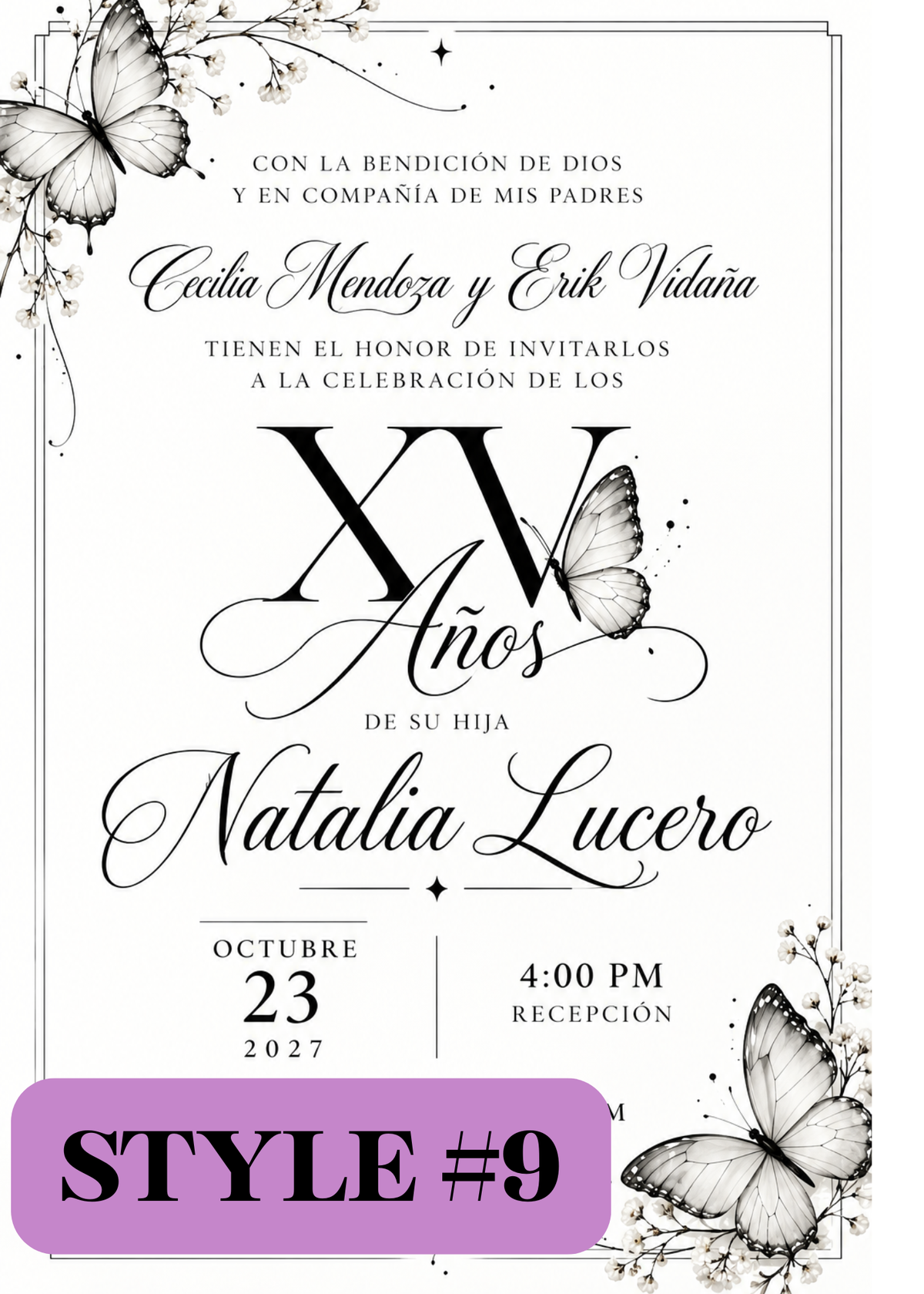 Butterfly Laser-Cut Invitations
