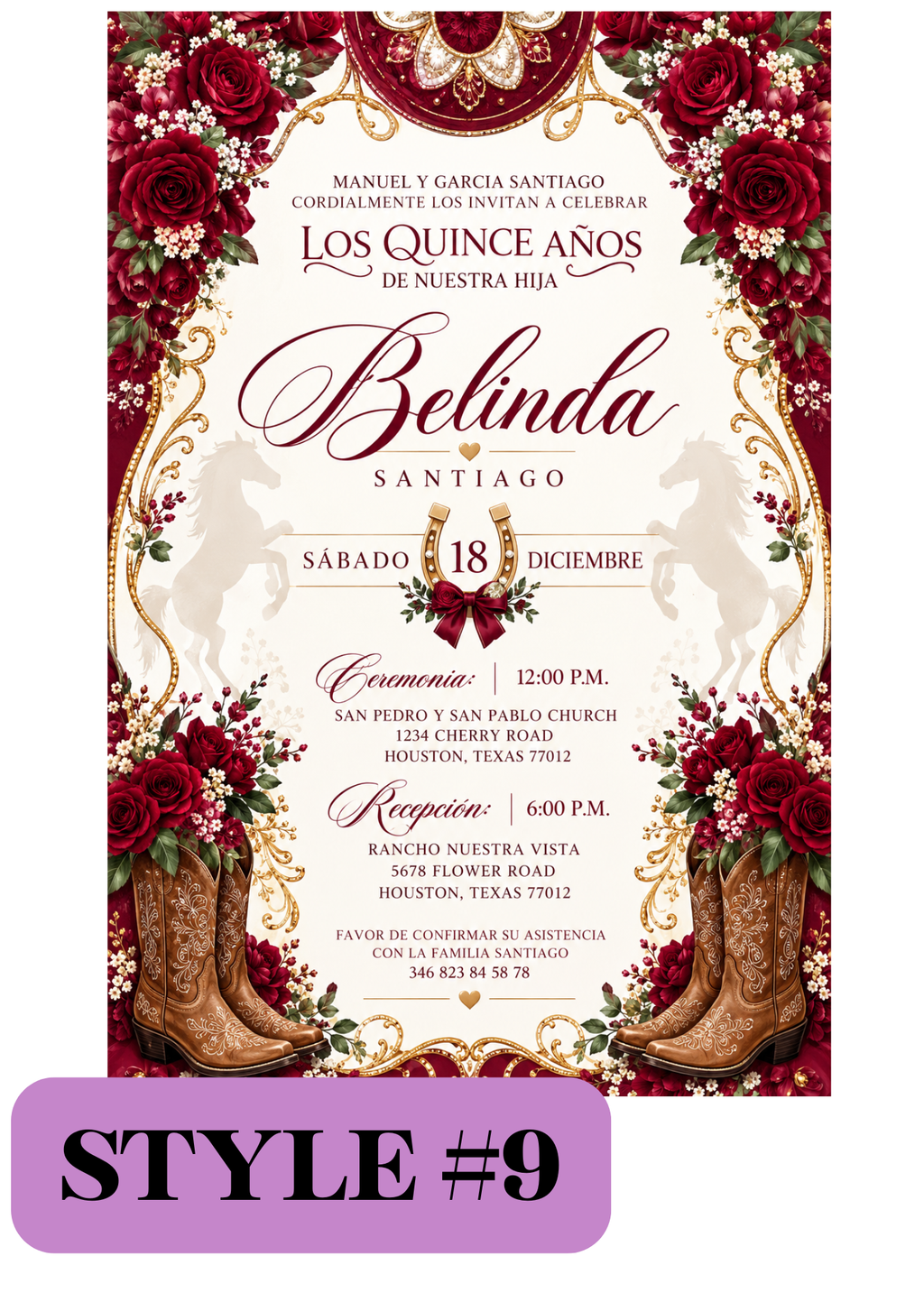 Western Laser-Cut Invitations