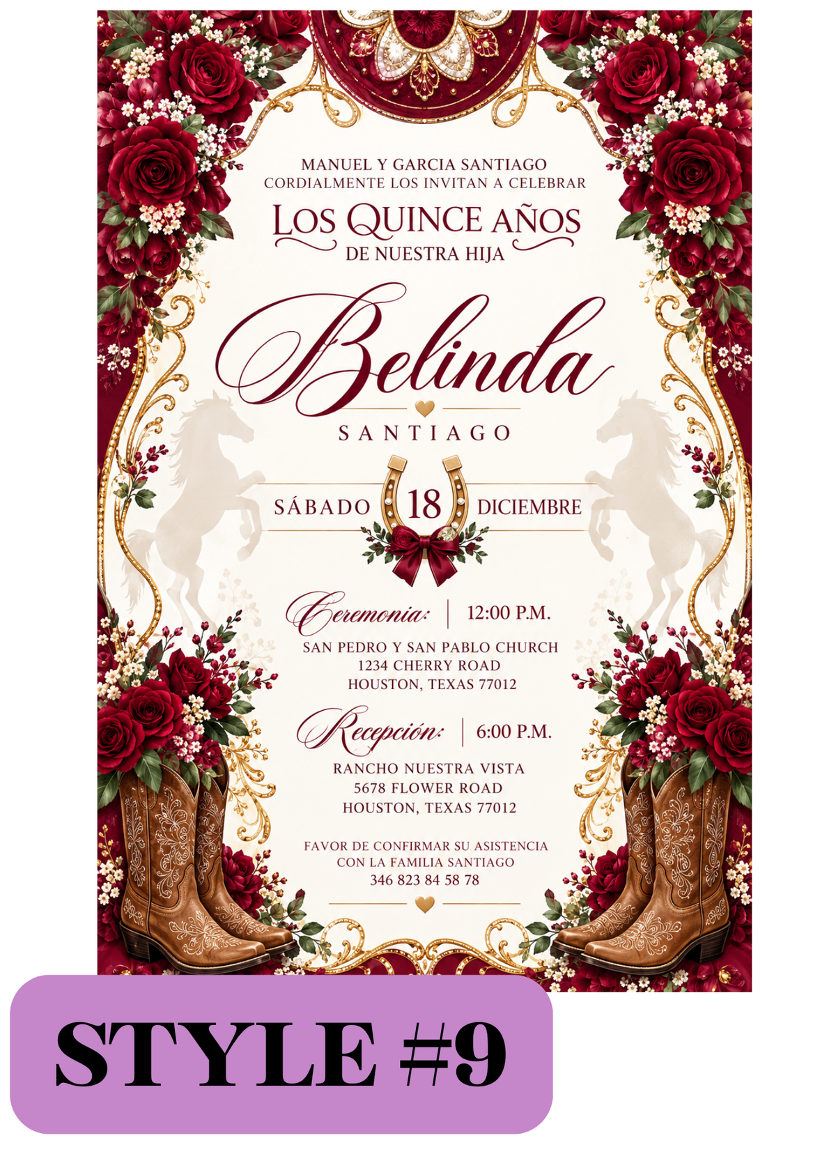 Western Laser-Cut Invitations