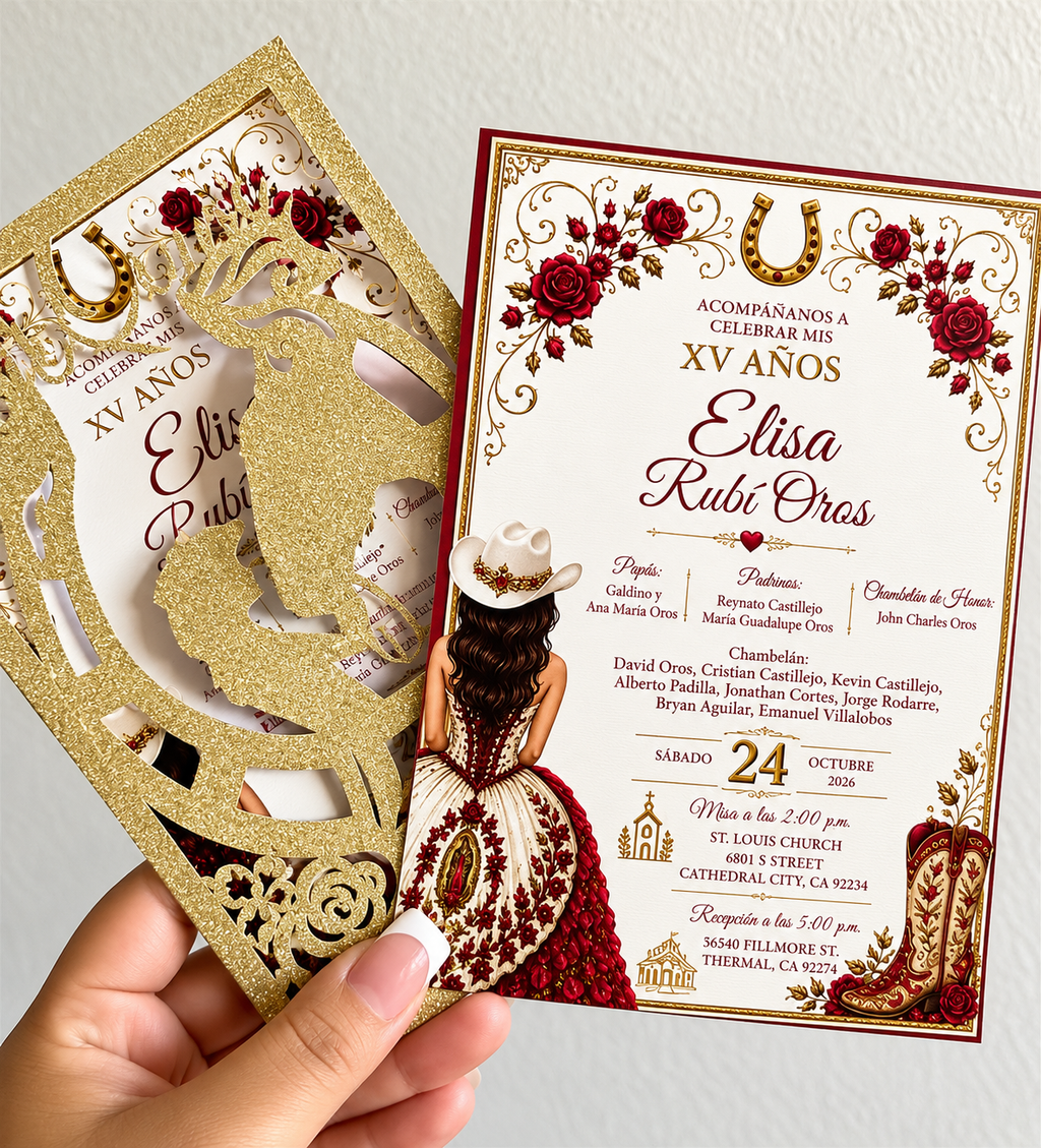 Western Laser-Cut Invitations